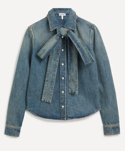 Loewe Women's Denim Bow Shirt