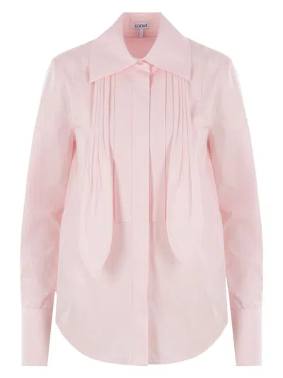 LOEWE WOMEN'S DRAPED COTTON SHIRT