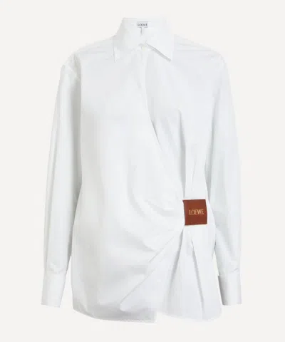 LOEWE LOEWE WOMEN'S DRAPED COTTON SHIRT