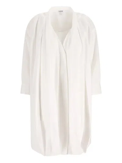 Loewe Women Draped Dress In White