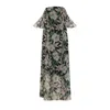 Loewe Off-the-shoulder Floral-print Silk-crepon Midi Dress In Multi