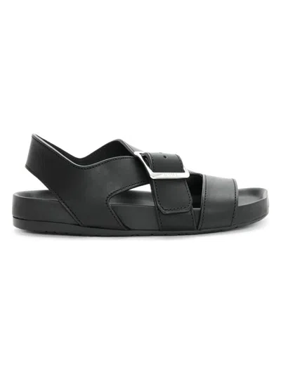Loewe Ease Buckled Leather Sandals In Black