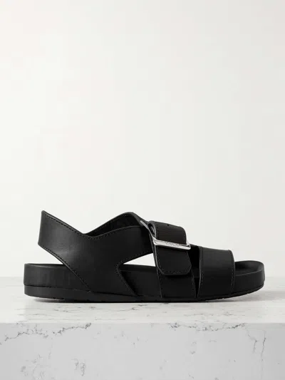 Loewe Women Ease Leather Sandals In Black