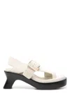 Loewe Women's Ease Leather Sandals In White