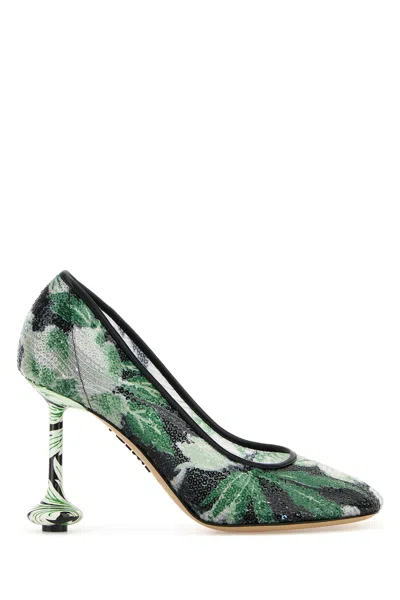 Loewe Women Embellished Mesh Toy Pumps