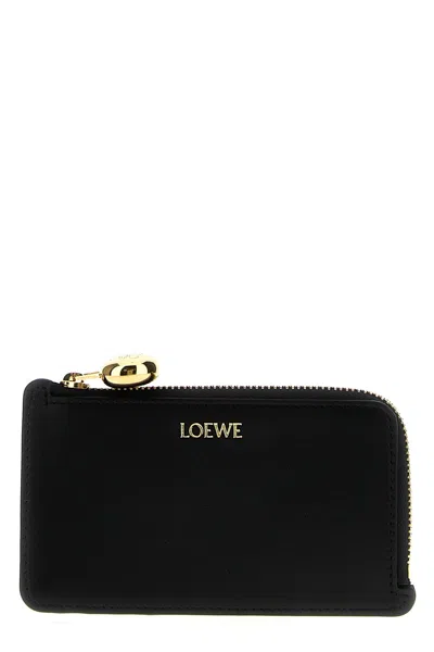 Loewe Women Embossed Logo Card Holder In Black