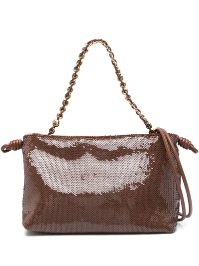 Loewe Women Flamenco Medium Sequined Clutch