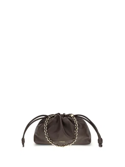 Loewe Women Flamenco Medium Shoulder Bag In Brown