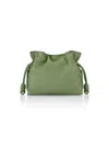 Loewe Women's Flamenco Mini Leather Clutch In Rosemary