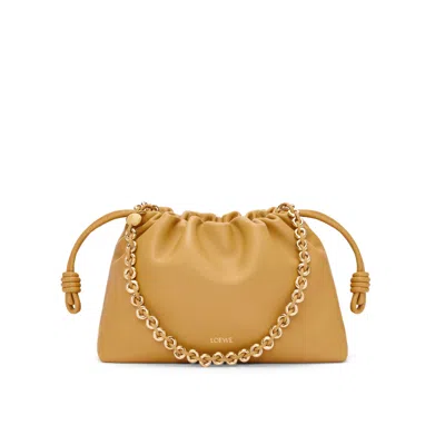 Loewe Flamenco Mini Crossbody Bag In Napa Leather In Dark Khaki Green