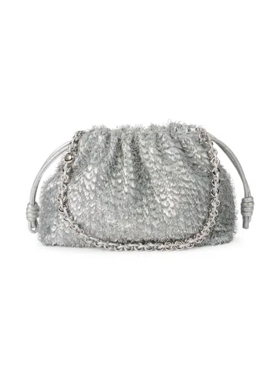 Loewe Flamenco Purse Fringed In Silver