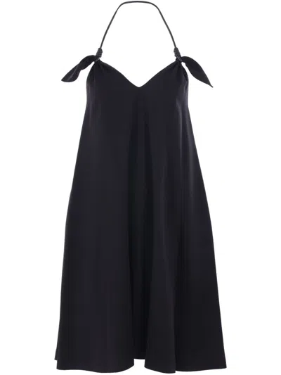 Loewe Women Flamenco Short Dress In Black