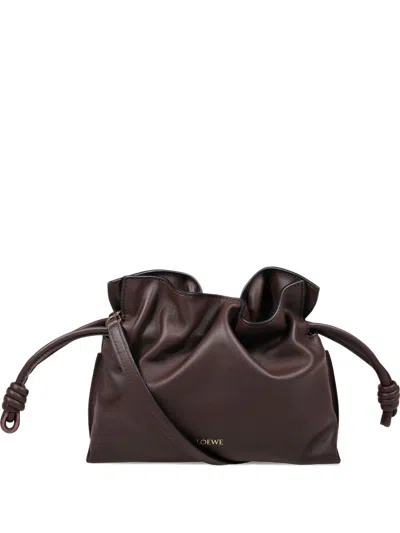 Loewe Mini Flamenco Clutch In Nappa Leather Skin For Woman In Brown
