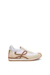 Loewe Flow Runner Leather-trimmed Shell And Suede Sneakers In Chocoalopt
