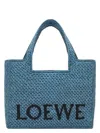 Loewe Small Font Woven-raffia Tote Bag