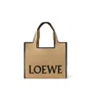 Loewe Natural Raffia Large Font Tote Bag In Natural