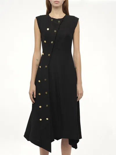 Loewe Women's Gold Button Sleeveless Dress