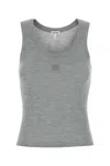Loewe Women Grey Silk Tank Top In Gray