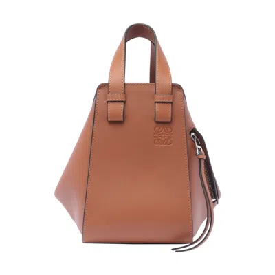Loewe Women Hammock Compact Handbag In Brown