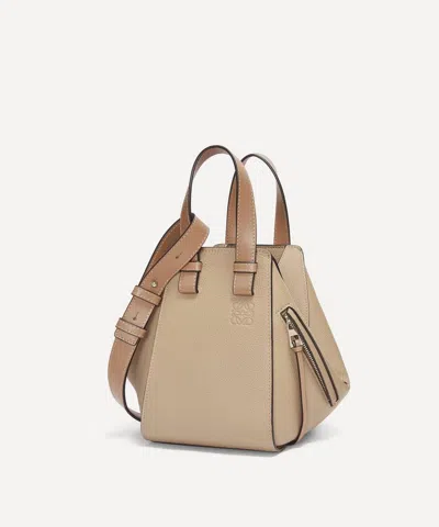 Loewe Women's Hammock Compact Leather Bag In Natural