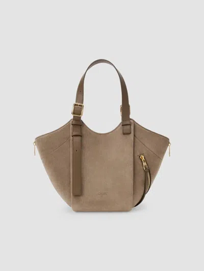 Loewe Women's Hammock Flip Suede Tote Bag In Brownish Green