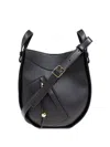 Loewe Women Hammock Slice Bag In Shiny Calfskin In Black