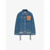 Loewe Womens Jeans Blue Workwear Cotton And Linen-blend Jacket In Jeans Blue