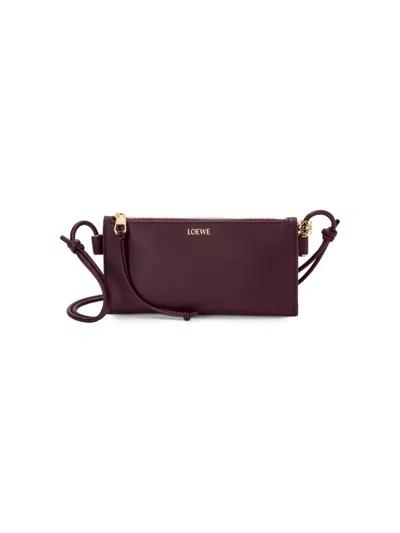 Loewe Women's Joya Leather Crossbody Bag In Burgundy