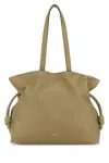 Loewe Women Khaki Nappa Leather Large Flamenco Shoulder Bag
