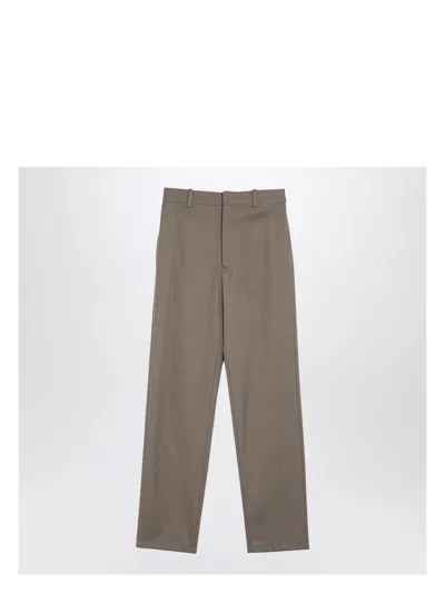 Loewe Women's Khaki Silk And Cotton Trousers