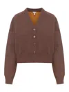 Loewe Knitted Cardigan In Brown