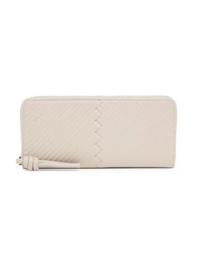 Loewe Women's Knot Diamond Slim Zip-around Wallet In Brown