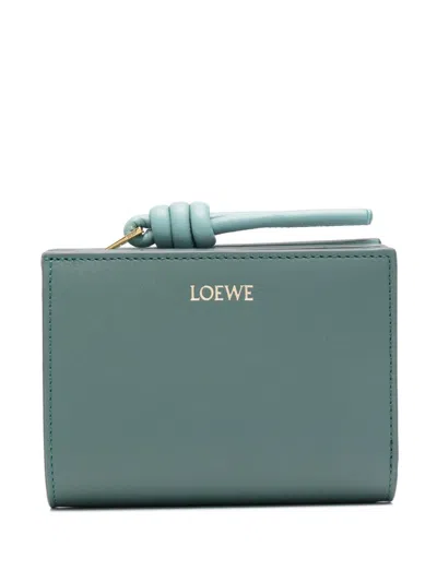 Loewe Women Knot Leather Compact Wallet In Multicolor