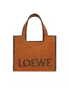 Loewe X Paula's Ibiza Font Logo Large Tote Bag In Raffia In Honeygold