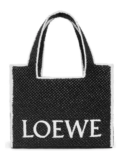 Loewe Women's Largefont Tote In Black
