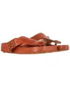 Loewe Leather Medallion Comfort Thong Sandals In Brown