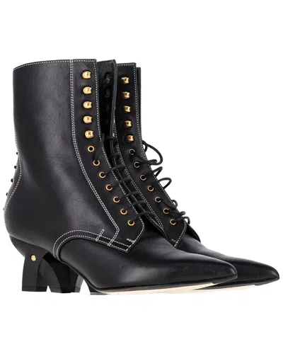 Pre-owned Loewe Women's Leather Ankle Lace-up Boot (authentic Pre-loved)