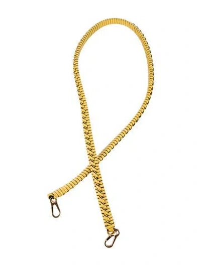 Pre-owned Loewe Women's Leather Bag Strap In Yellow