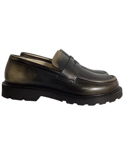 Loewe Women's Leather Blaze Brushed-effect Loafer (authentic Pre-loved) In Multi