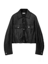 Loewe Women's Leather Bomber Jacket In Black