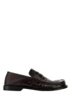 Loewe Campo Leather Loafers With Glossy Textured Finish