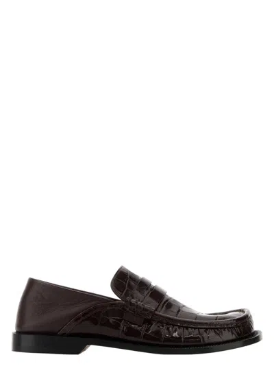 LOEWE WOMEN'S LEATHER CAMPO LOAFERS
