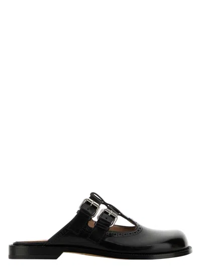 Loewe Women's Leather Campo Mary Jane Slippers