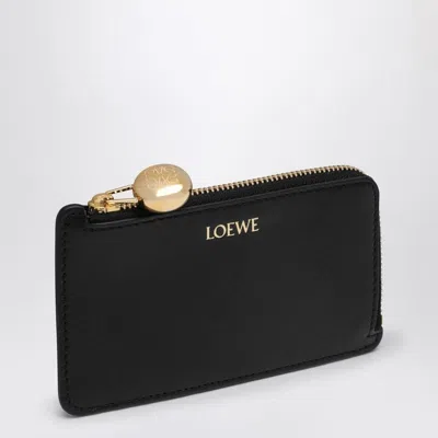 Loewe Women's Leather Pebble Card Case In Black