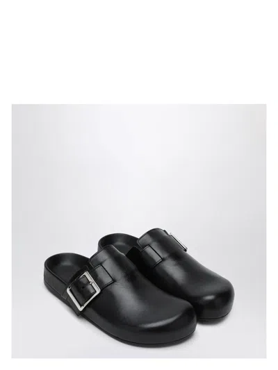 LOEWE WOMEN'S LEATHER SABOT EASE BUCKLE SANDAL