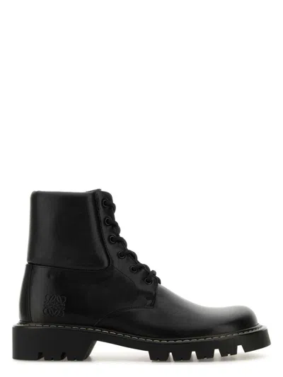 LOEWE WOMEN'S LEATHER SIERRA ANKLE BOOTS