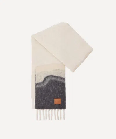 Loewe Women's Light Beige Jacquard Marble Alpaca-blend Scarf