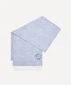 Loewe Womens Light Blue Anagram-pattern Wool And Cashmere-blend Scarf In Blue