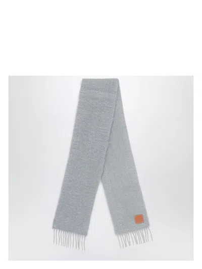 LOEWE WOMEN'S LIGHT GREY MOHAIR SCARF