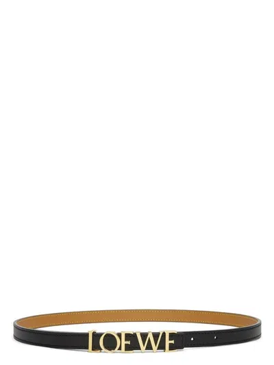 Loewe Women's  Bold 1.5cm Belt In Blackgold